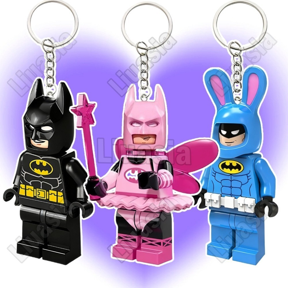 Batman Magnetic 2 Couples Keyring Pink Batgirl DC Bag Charm Car Chain