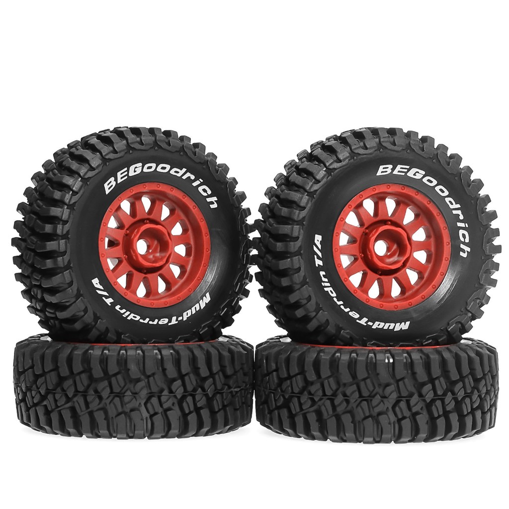 4pcs 70mm Rubber Wheel Rim Tire Tyre For 1/14 MJX HYPER GO 14301 14302 ...