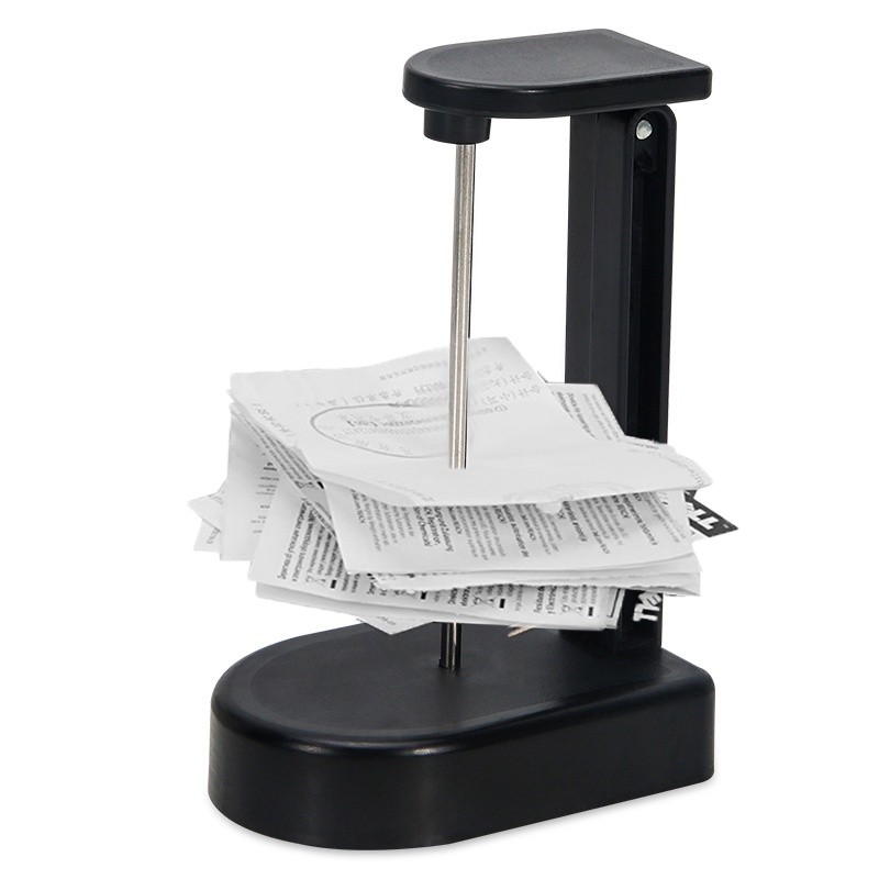 Desk Receipt Holder Receipt Spindle with Hook Safety Protective Cover ...