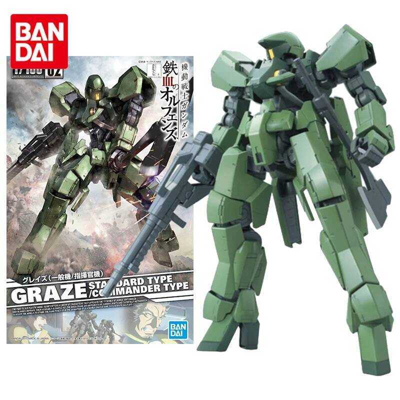 Genuine Bandai Gundam Model Kit Anime Figure TV 02 Graze Commander Type ...
