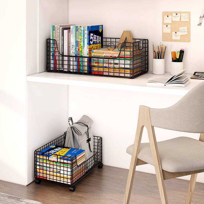 Movable Small Bookshelf with Wheels, Side Bookcase, Floor Rack, Under ...