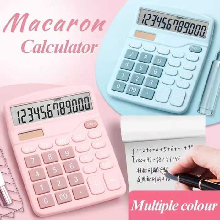 3 Color Calculator 12-Bit Dual-Power Large Screen Solar Logo ...