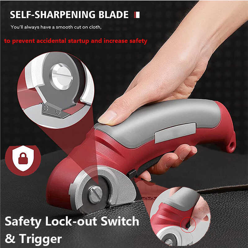 2000Mah Portable Cordless Electric Round Cutters Cutter Shear Cloth ...