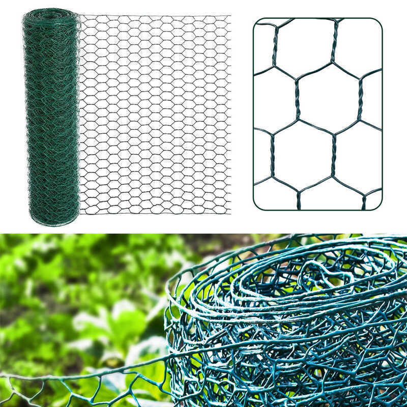 400Cm Arrangements, Green Floral Mesh Hexagonal Galvanized PVC Coated ...