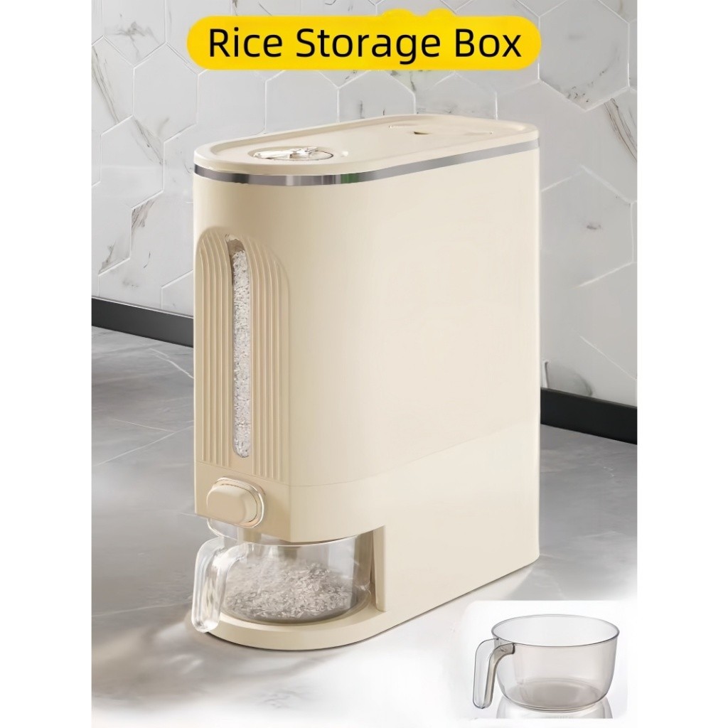 rice dispenser 8kg Big Size Rice Dispenser Storage Automatic Graduated ...