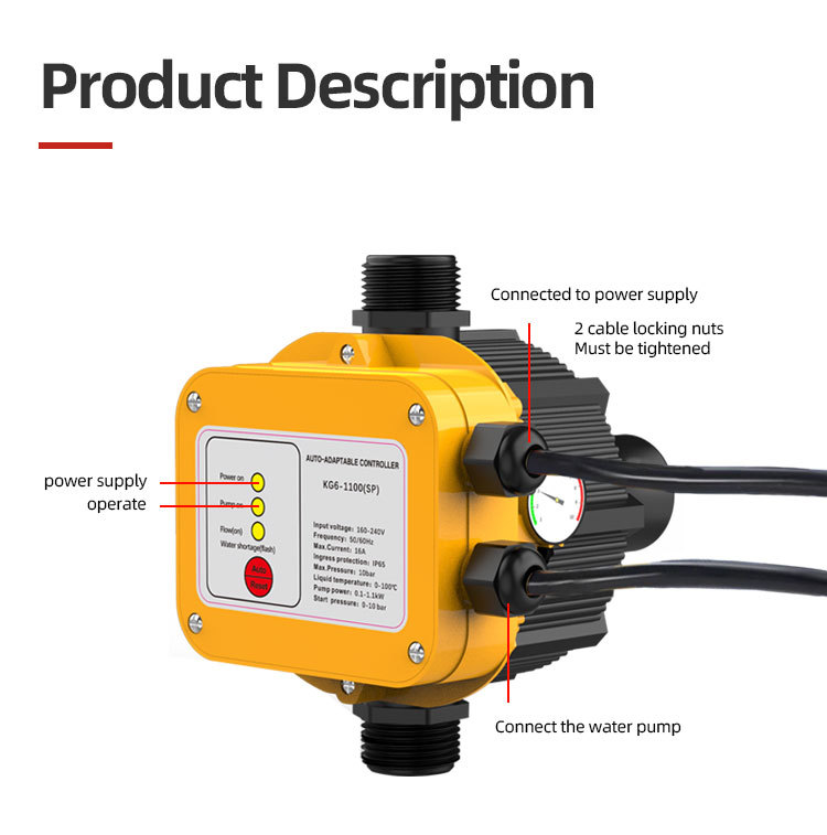 Automatic Pump Control Switch for Booster & Self-Priming Pumps up to 1 ...