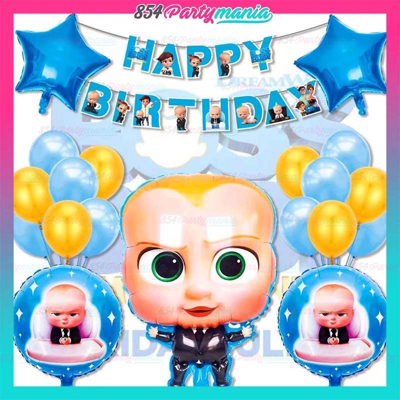 Boss baby balloons birthday decoration party balloons and banner boss ...