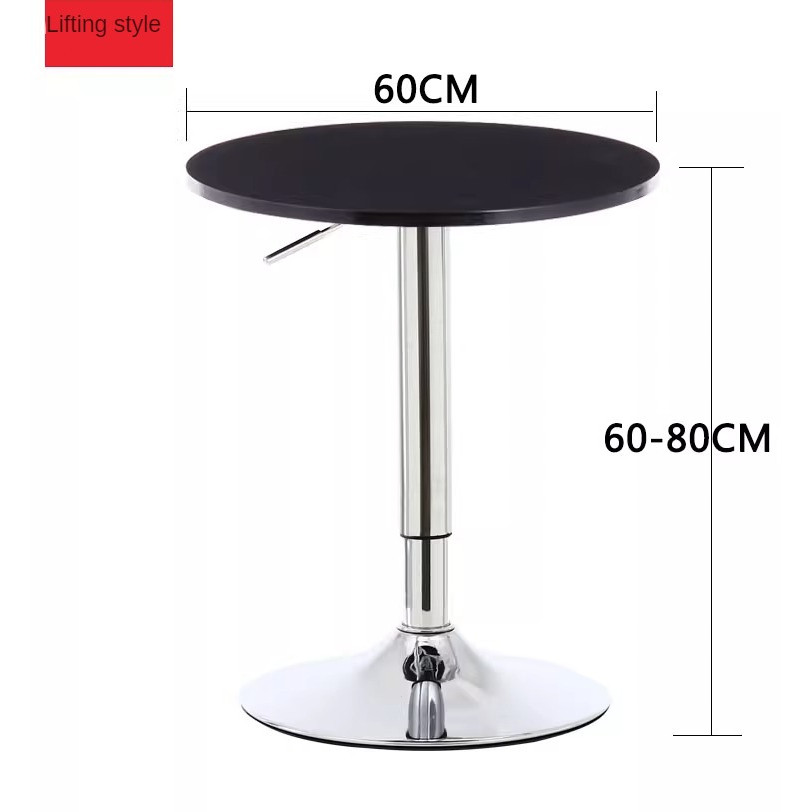 Coffee table high cocktail table bar nordic adjustable height round ...