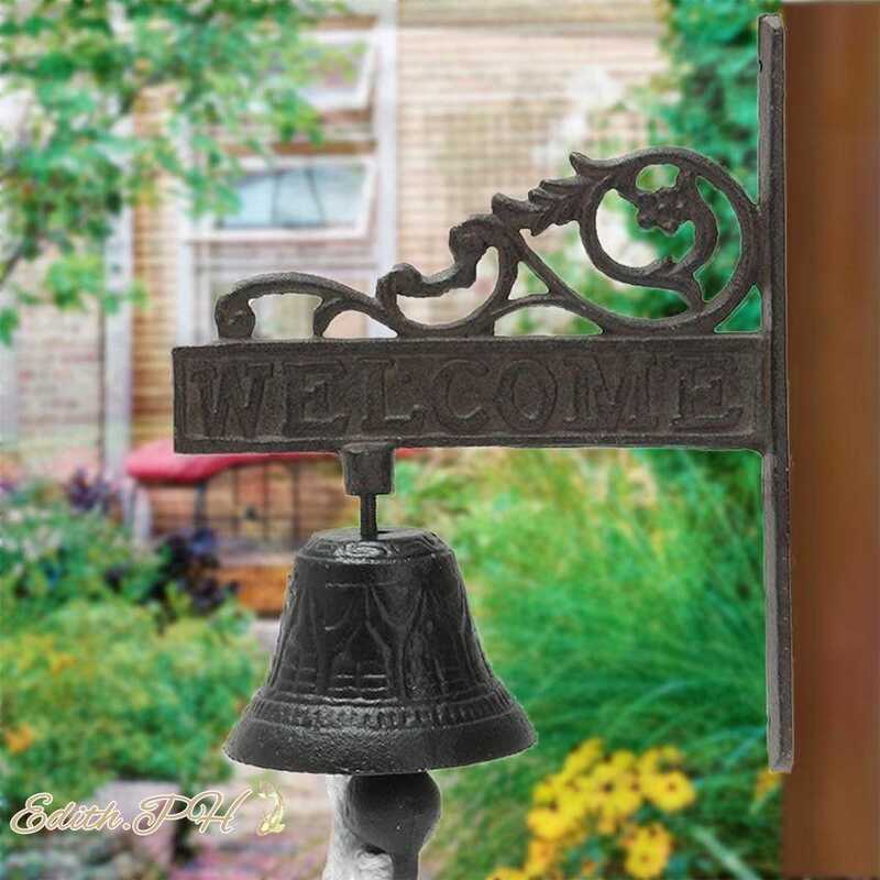 Wall Mounted Vintage Cast Iron Door Bell Home Decorations Welcome ...