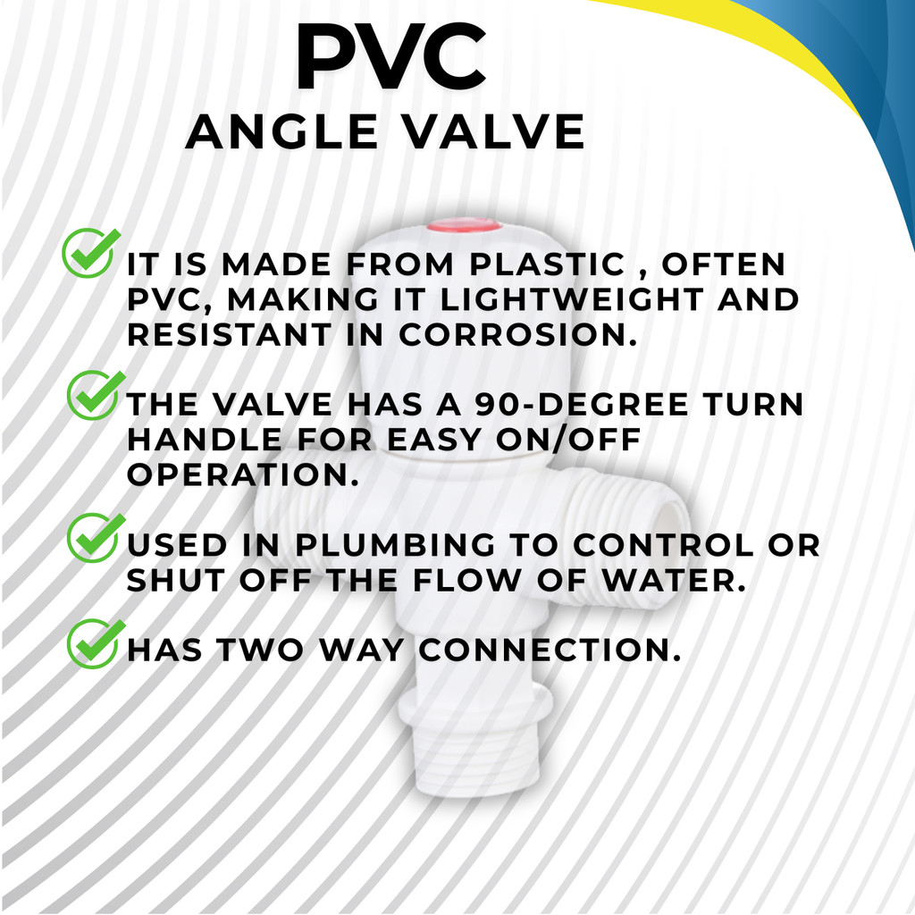 PVC Plastic Angle Valve One-way/Two-way 1/2