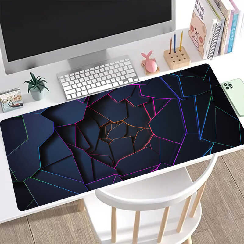 Cool Geometric Light Mouse Pad Desk Extended Mat Large Big Computer ...