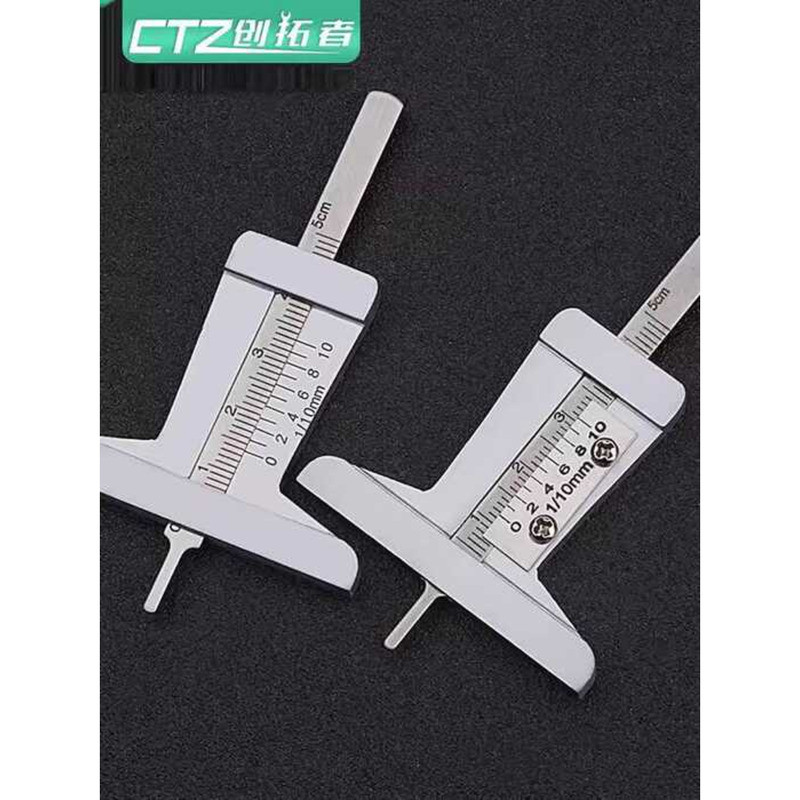 Depth Measurement Vernier Small Tire Tread Gauge Scale Inspection Ruler ...