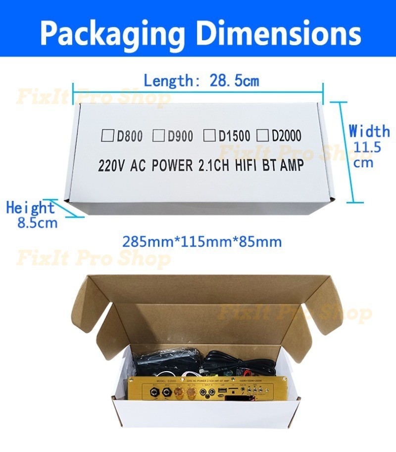【COD】D2000 Amplifier 400W High Power Amplifier with 5.1 Bluetooth with ...