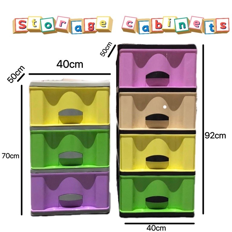 Colorful Storage cabinet 3 layers and 4 layers saving space storage box ...
