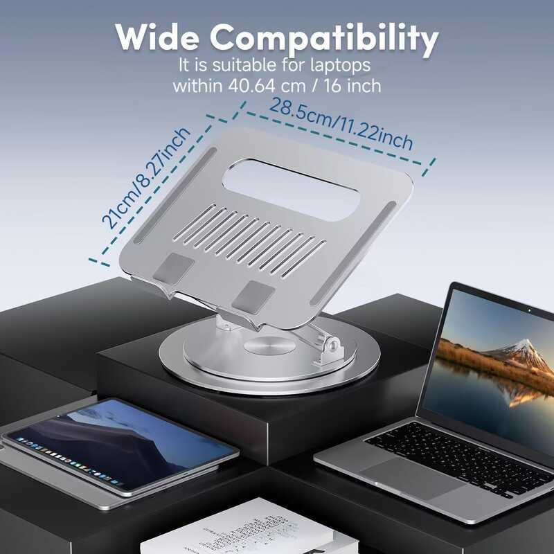 Can 360°Rotating Laptop Stand Liftable Foldable Storage Cooling ...