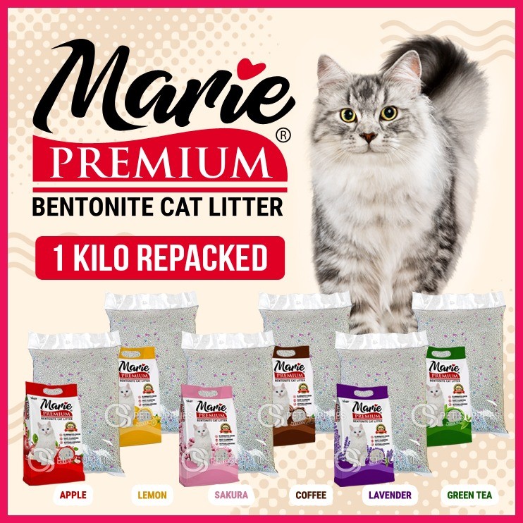 Gallery Detail: Lkj 1Kg Marie Premium Bentonite Cat Litter Eliminates Odor Fast