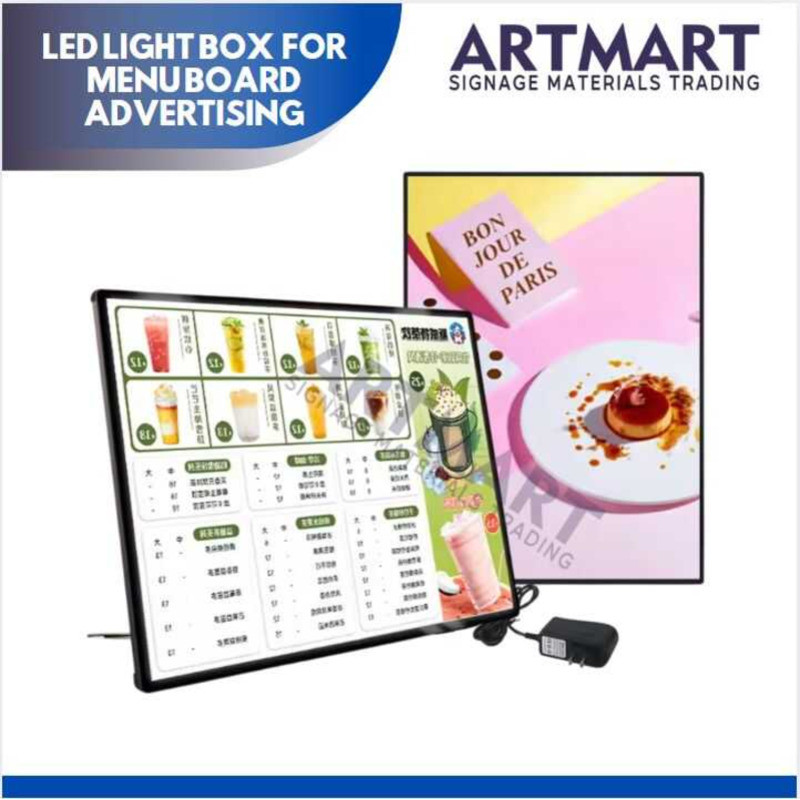 LED Slim Advertising Lightbox Sign Wall-Mounted Poster Board Menu Frame ...