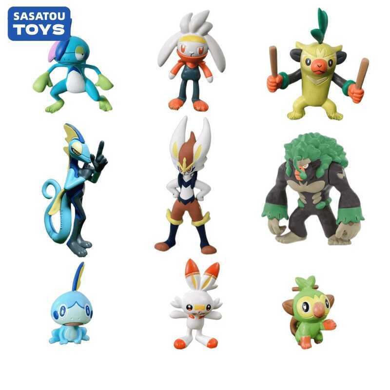 【COD】 Pokemon figures Scorbunny Raboot Cinderace Grookey Thwackey ...