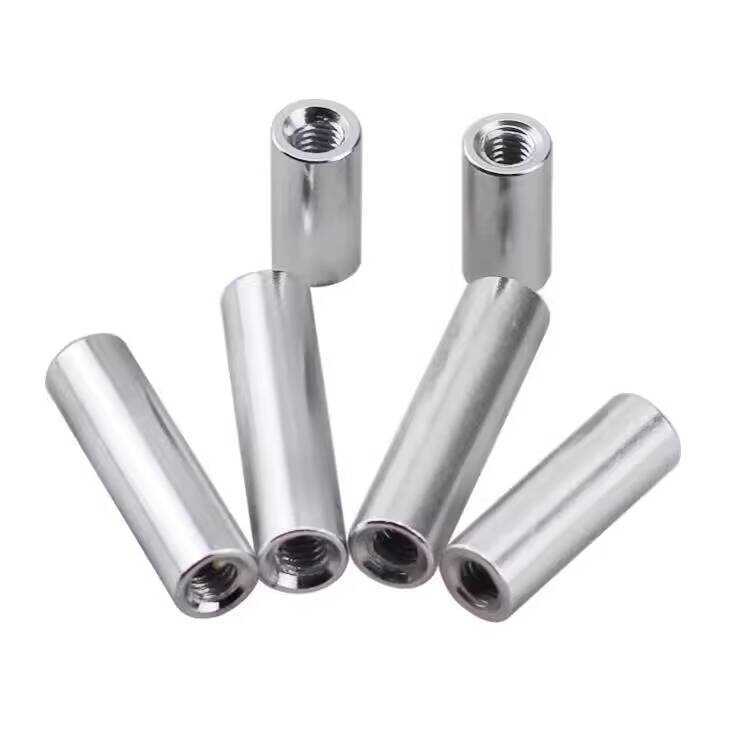 § Aluminum Alloy Nut Extended Round Connector Threaded Hole Hand ...
