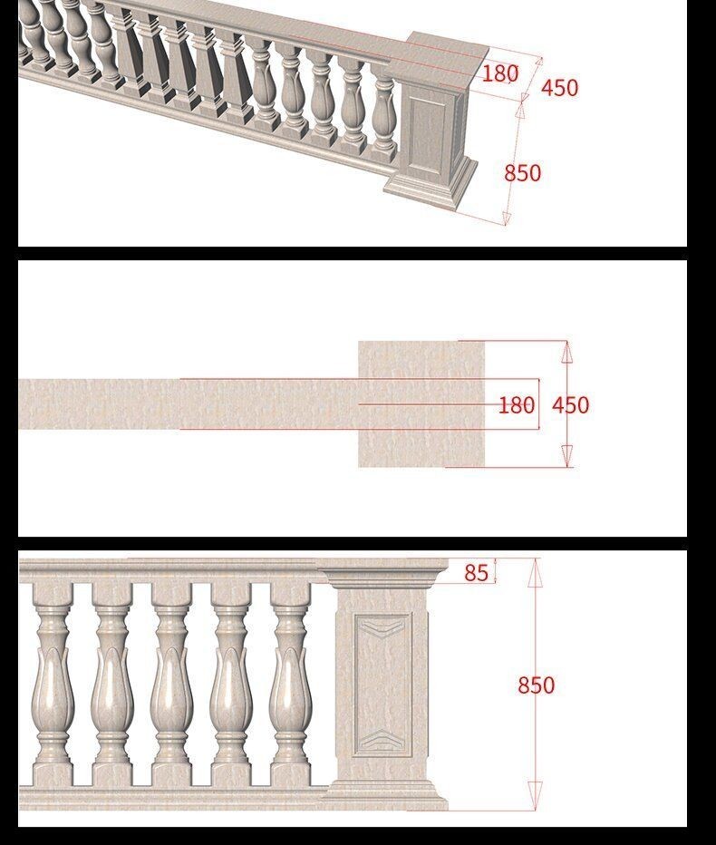 Balcony Railing European Style Roman Column Mold Villa Cast-in-Place ...
