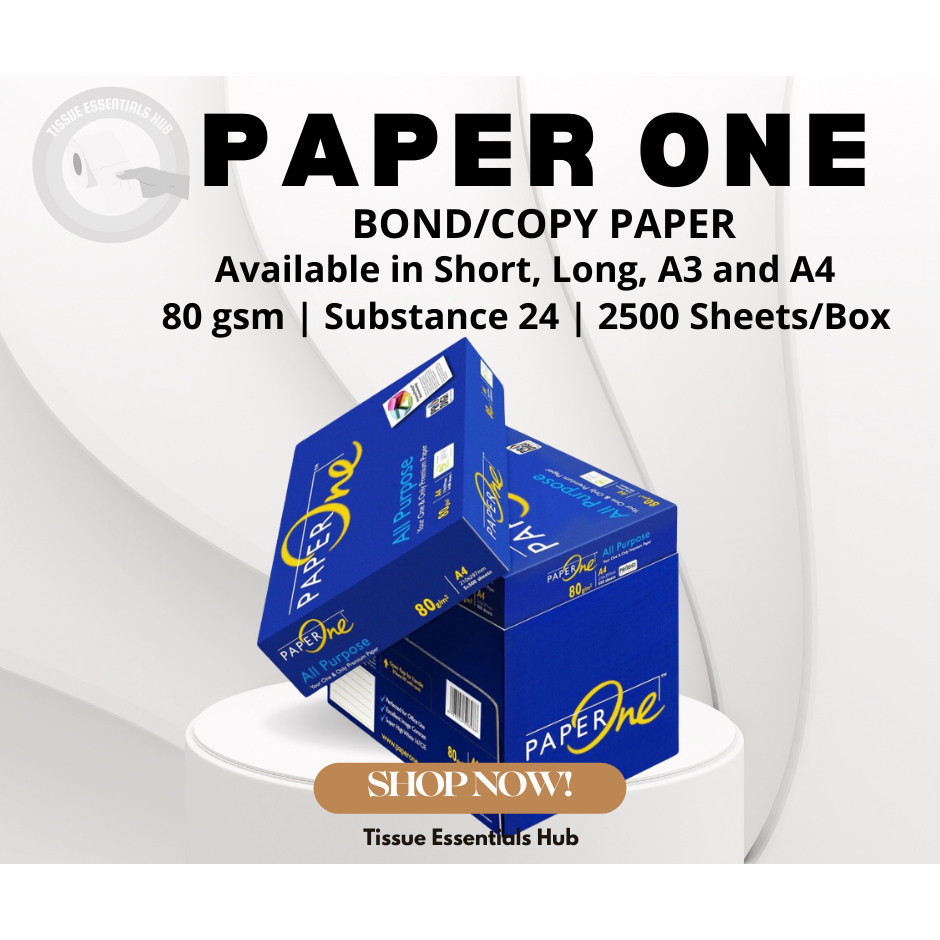 Paper One Copy Paper | 80 gsm | A4 Short Long | 2500s' | Copier Bond ...