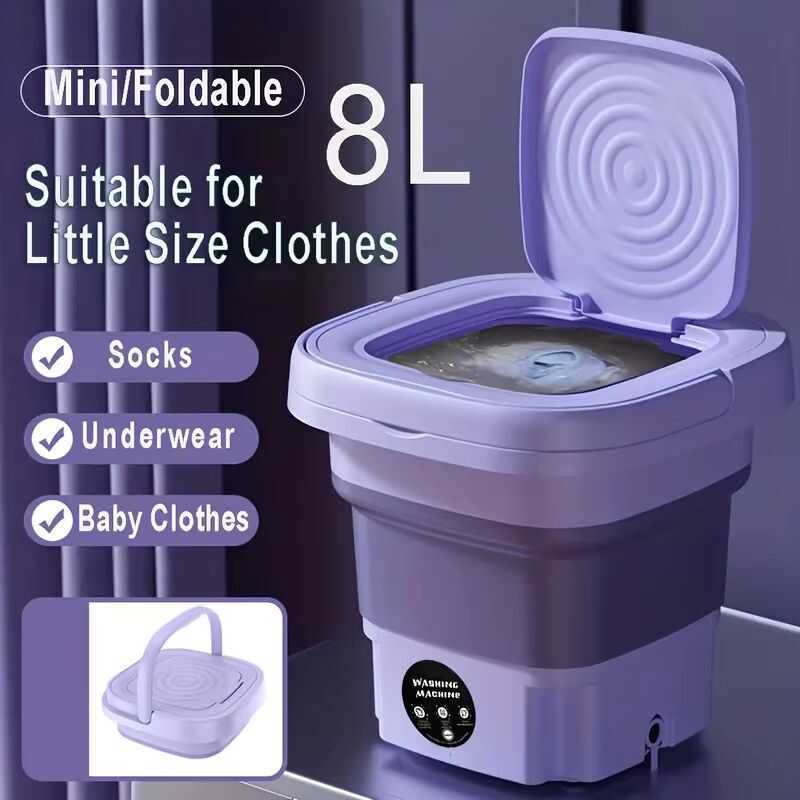 8L/12L Automatic Mini Folding Washing Machine With Dryer Portable ...