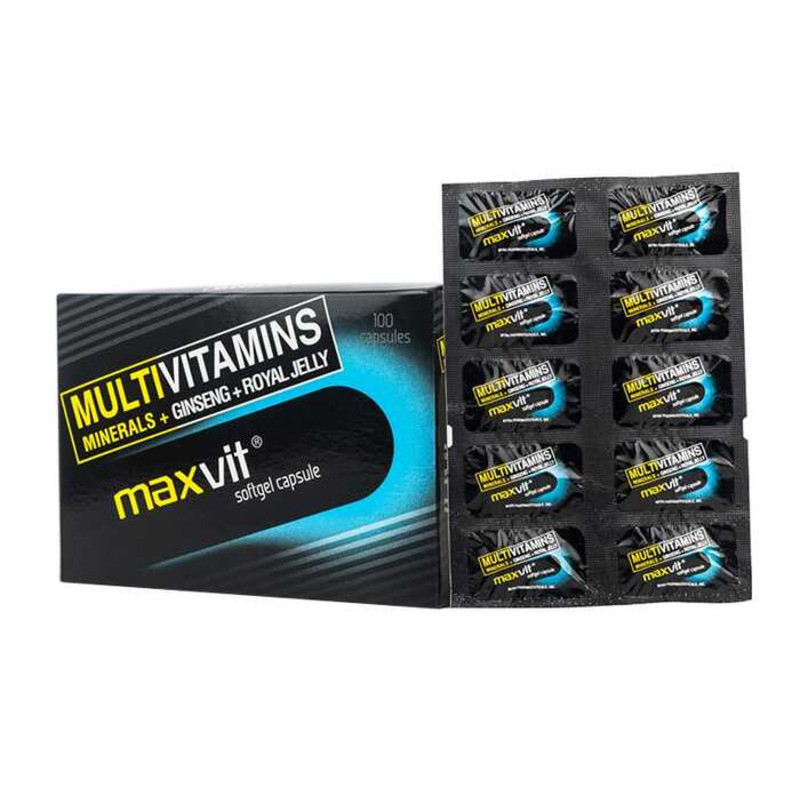 Maxvit Multivitamins Minerals Ginseng + Royal Jelly 10 Softgel Capsule ...
