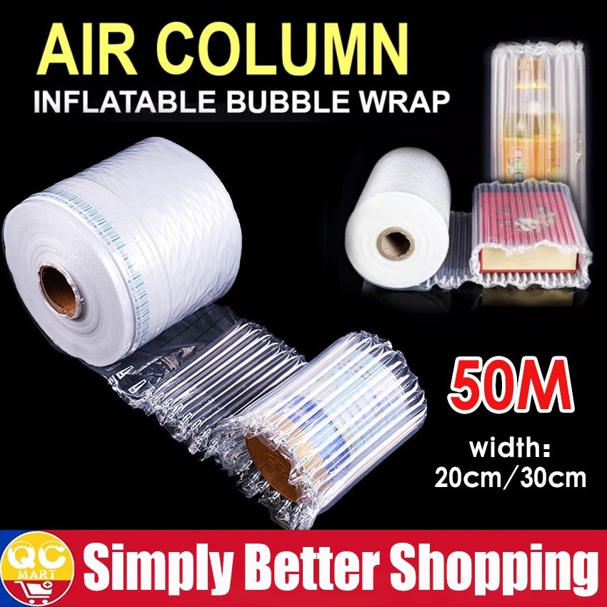 50M Poly Air Bubble Column Package PouchPuff Inflatable Bag Express ...