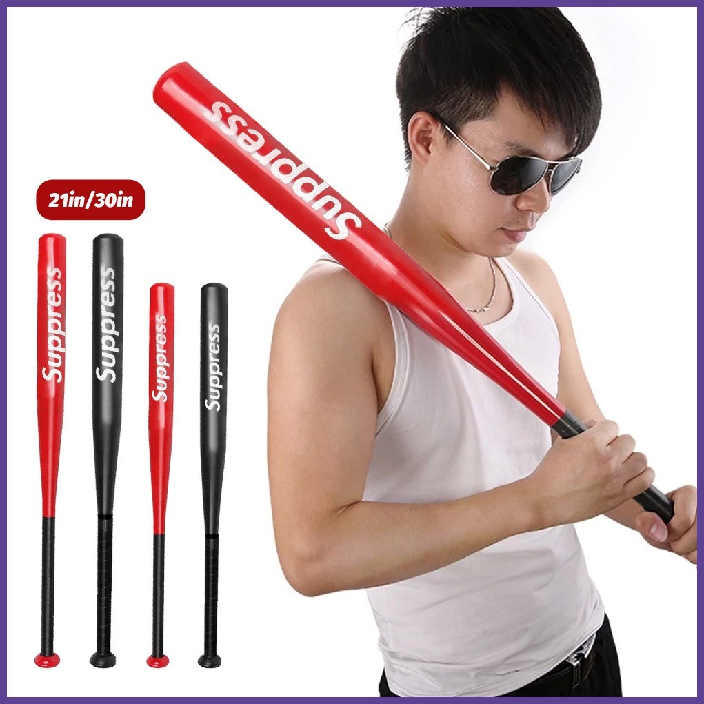 Baseball Bat Bats Champion Black Red Thickened Alloy Steel Super Hard ...