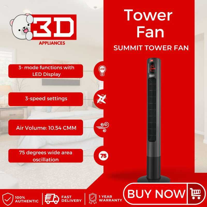 3D Summit Tower Fan TF10SM with Remote Control a5d | Shopee Philippines