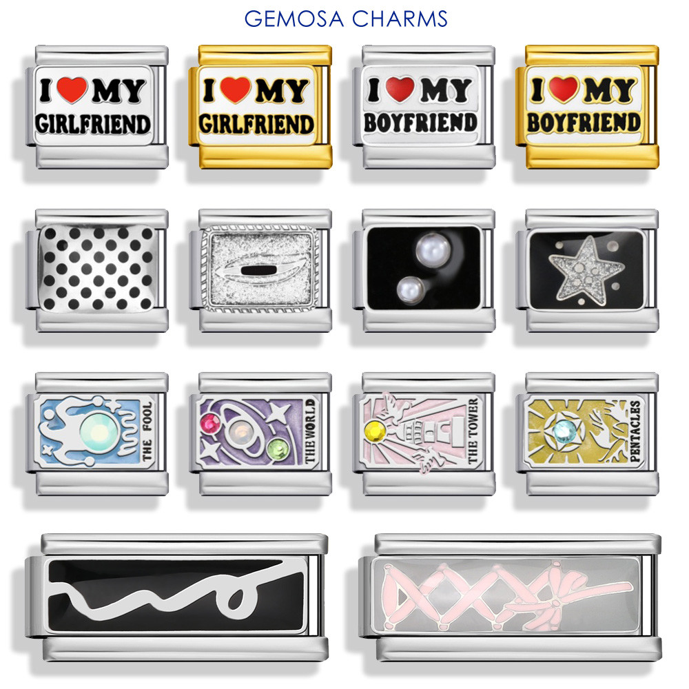 Colorful Glaze Star Polka Dot Tarot Card Ribbon Italian Link Fit 9mm ...