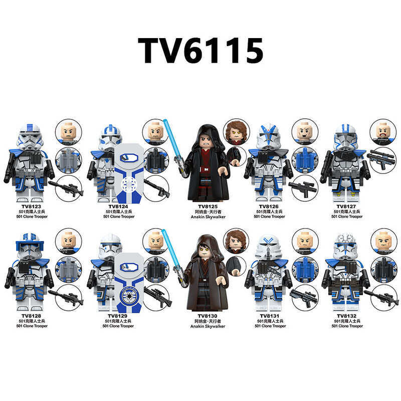Starwars Minifigures Star Man Clone Troopers Action,Obi-Wan Anakin ...