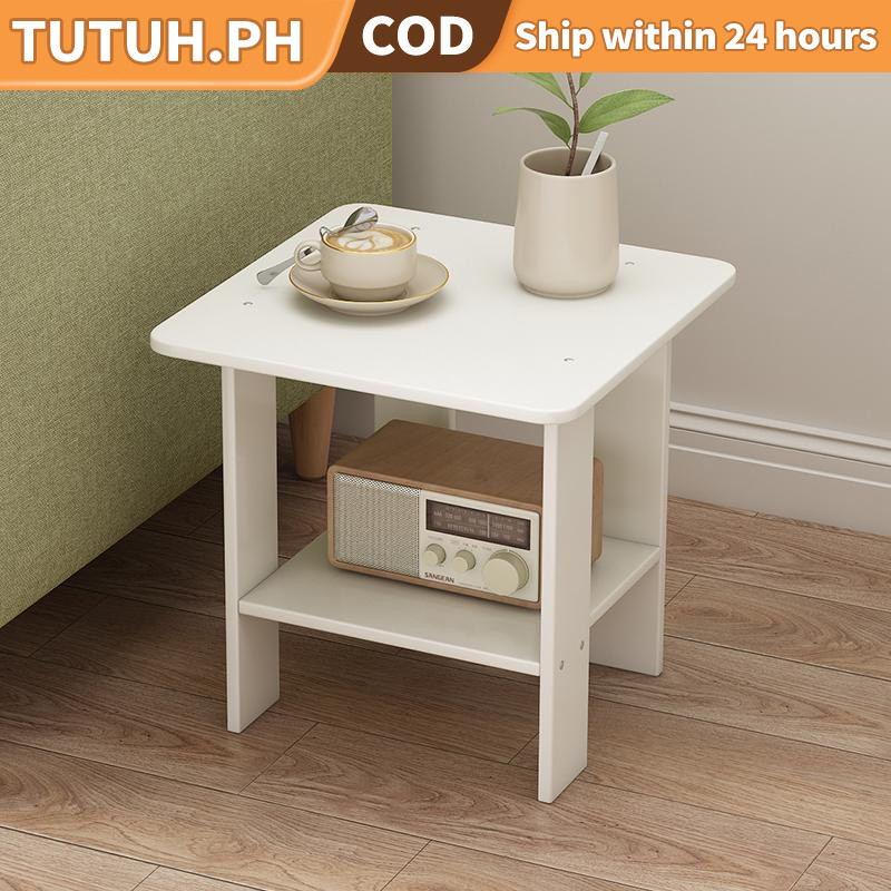 Nordic Bedside Table Small Square Desk Coffee Table Simple Sofa Side ...