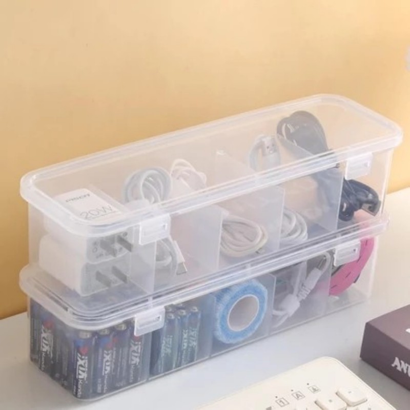 Data Cable Storage Box Desktop Organizer Medicine Multifunction Charger ...