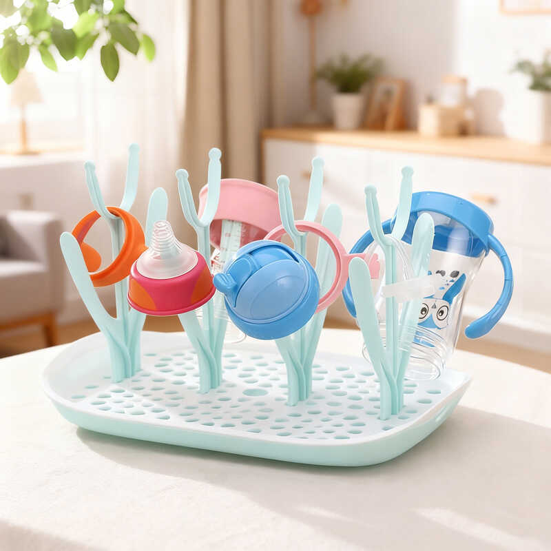 Baby Bottle Drying Rack Detachable Nipple Rack Portable Bottle Drying ...