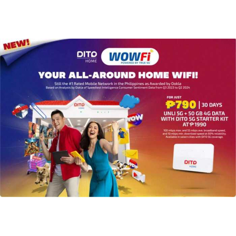 DITO HOME 5G High-Speed Wi-Fi Router 100Mbps With Redcap Technology ...