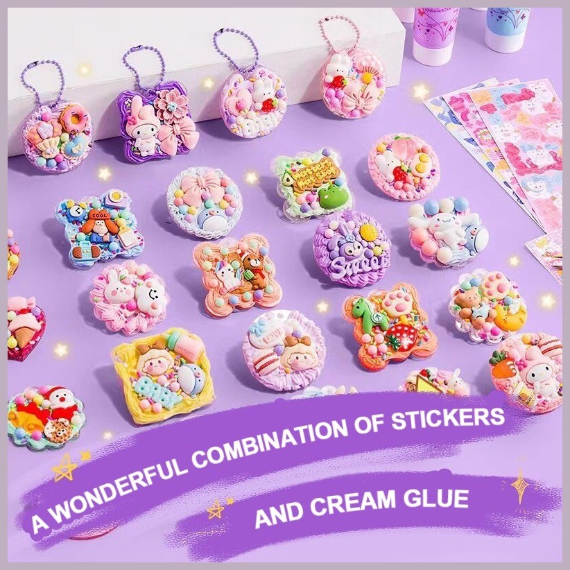 1855 pcs Customized sticker goo card DIY cream guke luxury girls full ...