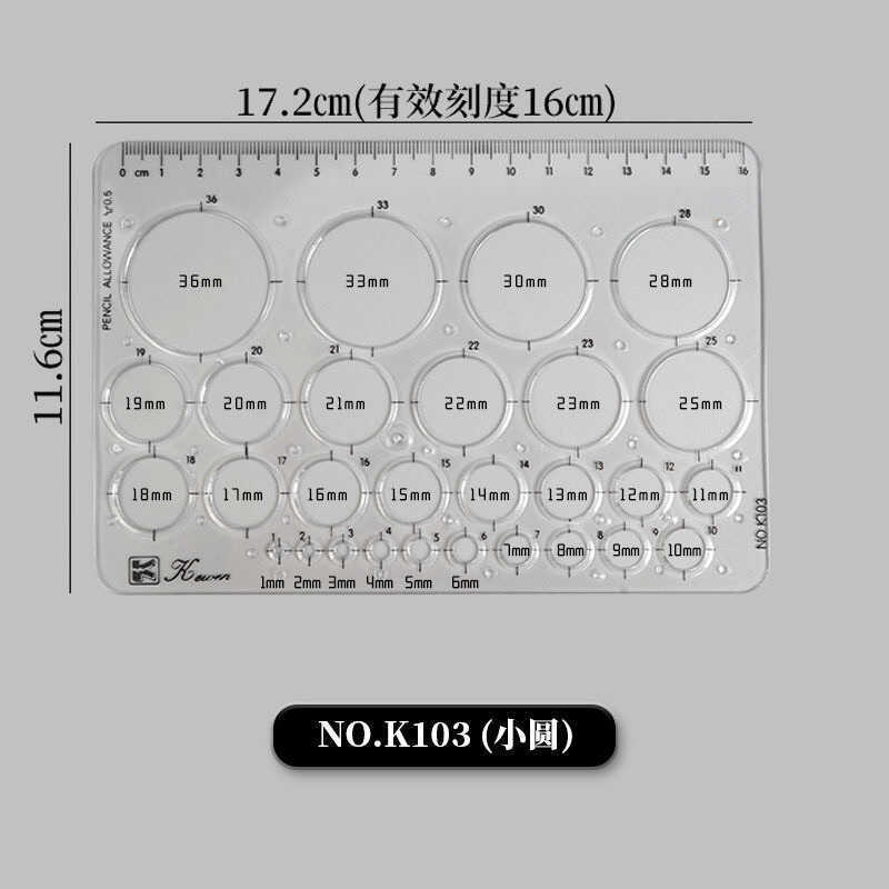 Straight Ruler Kewen Transparent Circle Multi Ellipse Drawing ...