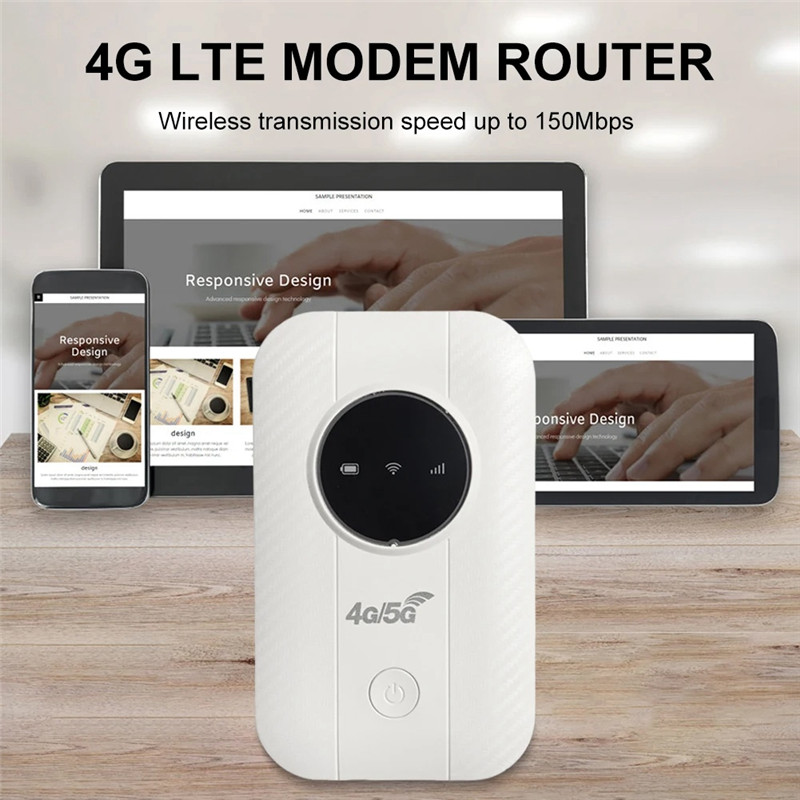 【2026 NEW】4G/5G Portable Router, 300Mbps Pocket Mobile Hotspot, 2100mAh ...
