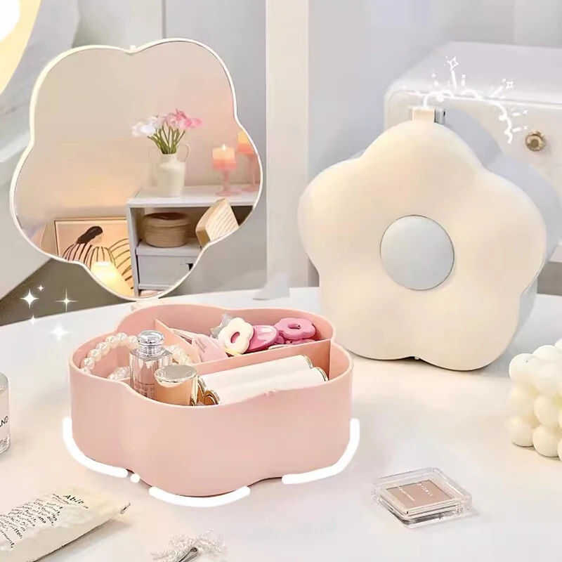 Ddc 51C Kawaii Flower Jewelry Box Plastic Storage Container Cute ...