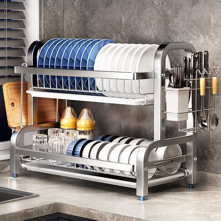 304 Stainless Steel Dish Storage Rack Drain Dishes Put Dishes Plate ...