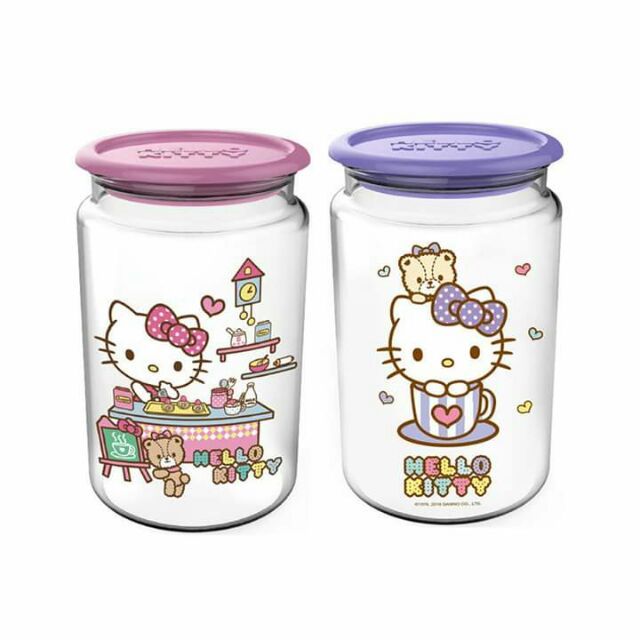 COD Hello Kitty 2in1 Glass /Storage Jars | Shopee Philippines