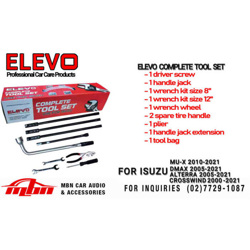 Complete Set Elevo Tool Spare Tire Toolset For ISUZU Crosswind, Altera ...