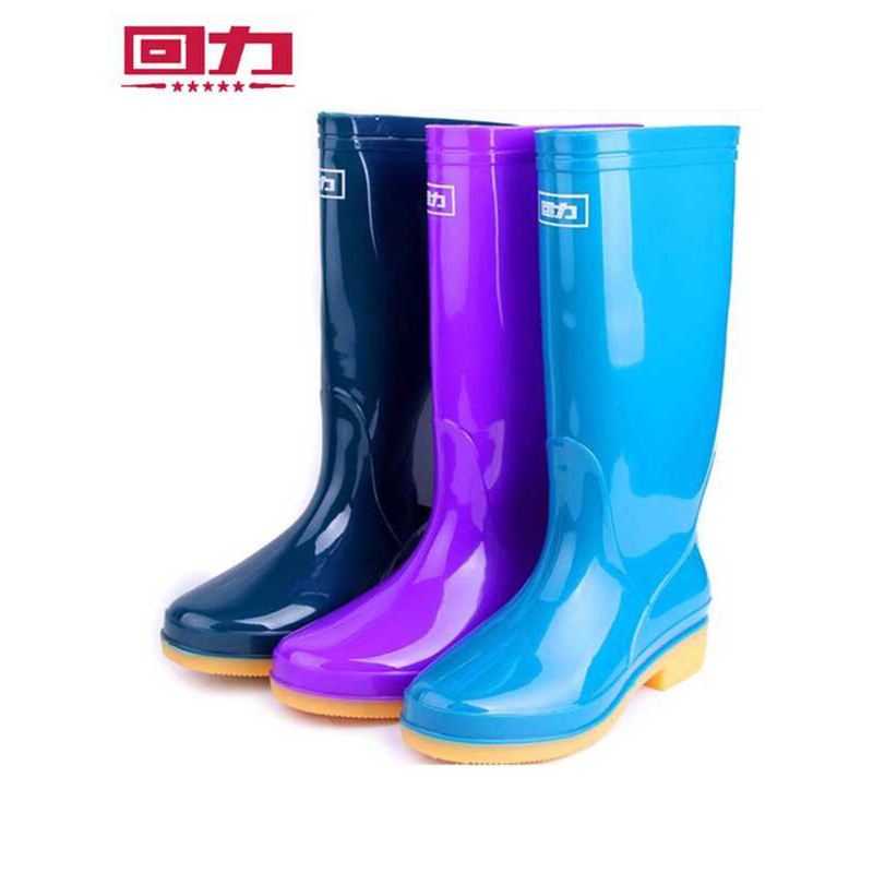 Pull Back Waterproof Anti-Slip Fashion Simple Rain Mid-High Tube Women ...