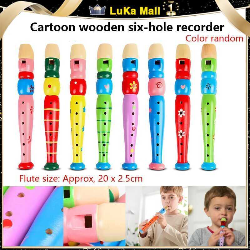 Cartoon 6 Holes Piccolo Flute Musical Toy Children Puzzle Toys Gifts ...