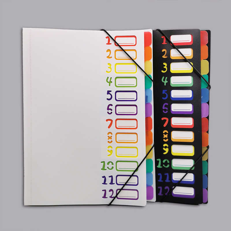 Multi-layer A4 File White Document Booklet Student Exam Paper Rainbow ...