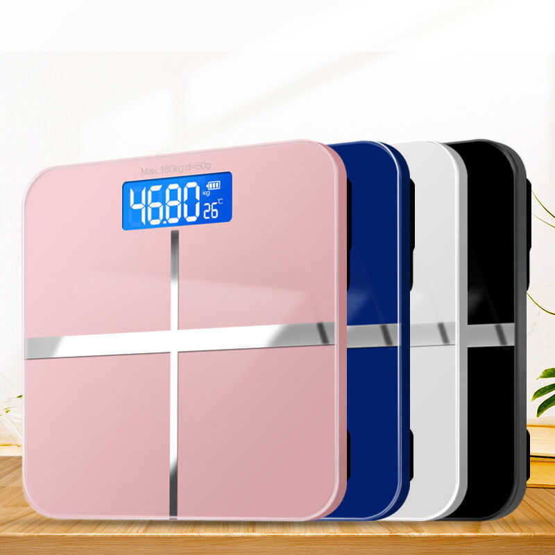 Bathroom Scales Smart Body Weight Scale LED Display 180Kg Digital Floor ...