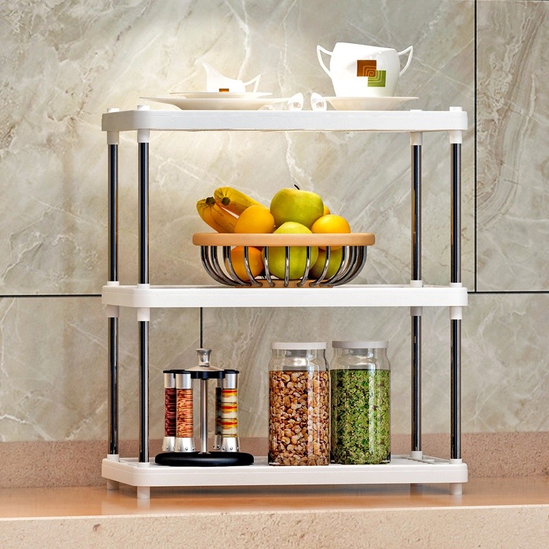 Stainless Steel 3/4-Tier Moving Rack Kitchen Organizer Microwave Oven ...