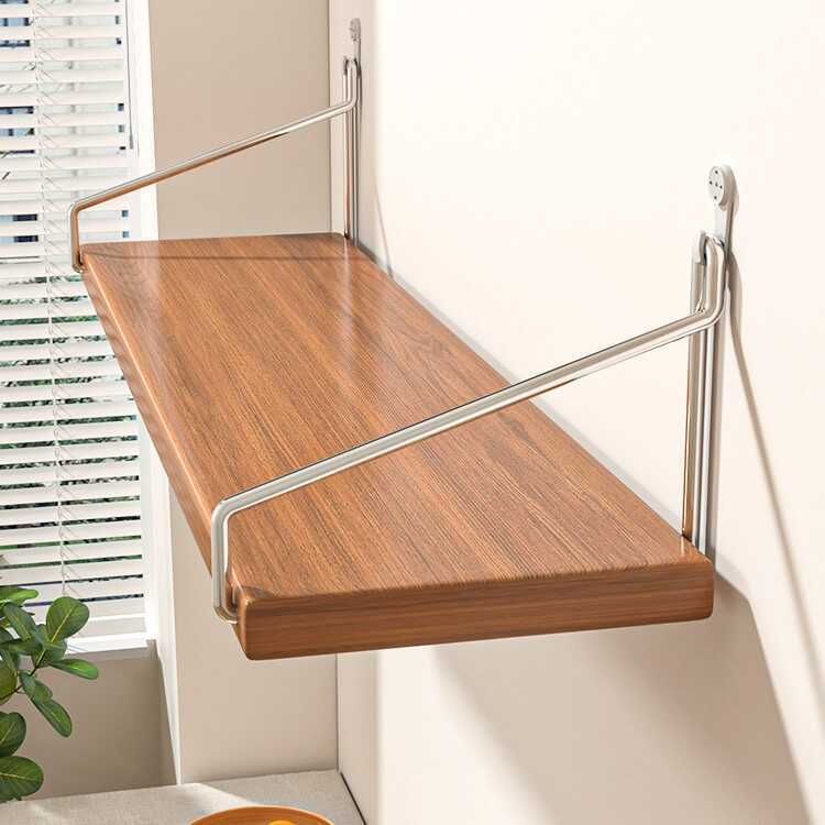 Rack Single-Board Bedside Storage Wall Support Shelf Solid Wood ...
