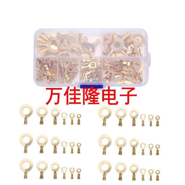Cold Pressed Terminals 6 Combinations 150 Ring Gold Terminals Set Wire ...